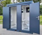 Sanitärcontainer SCD RAL 7016 Anthrazitgrau | H 2335 x B 2400 x T 1200 mm | 2 Türen | 2x WC – Bild 7