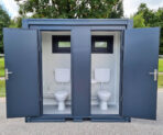 Sanitärcontainer SCD RAL 7016 Anthrazitgrau | H 2335 x B 2400 x T 1200 mm | 2 Türen | 2x WC – Bild 6