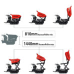 SCHORR Minidumper RR500DHKAH PRO [Hochkipper] 500kg PRO Raupendumper Mulde Benzindumper – Bild 4