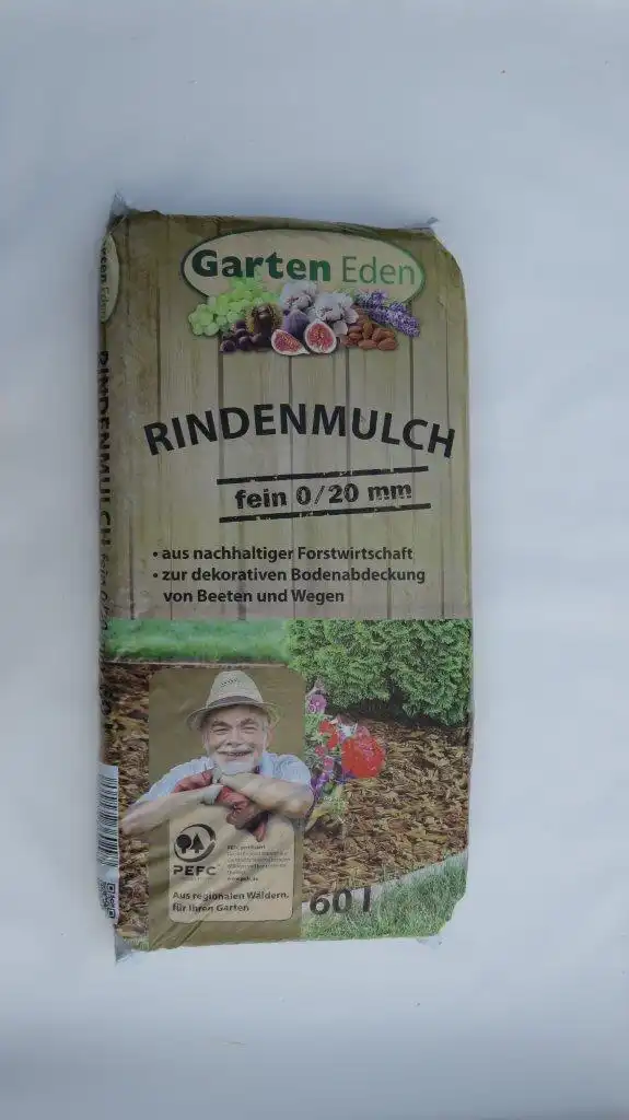 Rindenmulch-Fein-Grob Feiner Rindenmulch 60L Palette (45 Säcke) – Bild 1