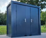 Sanitärcontainer SCDD RAL 7016 Anthrazitgrau | H 2350 x B 2400 x T 1250 mm | 2 Türen | mit Dusche – Bild 2