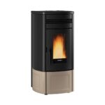 Pelletofen Extraflame Evolution Line Noris Lux mit 12 kW - Verkleidung: taupe matt