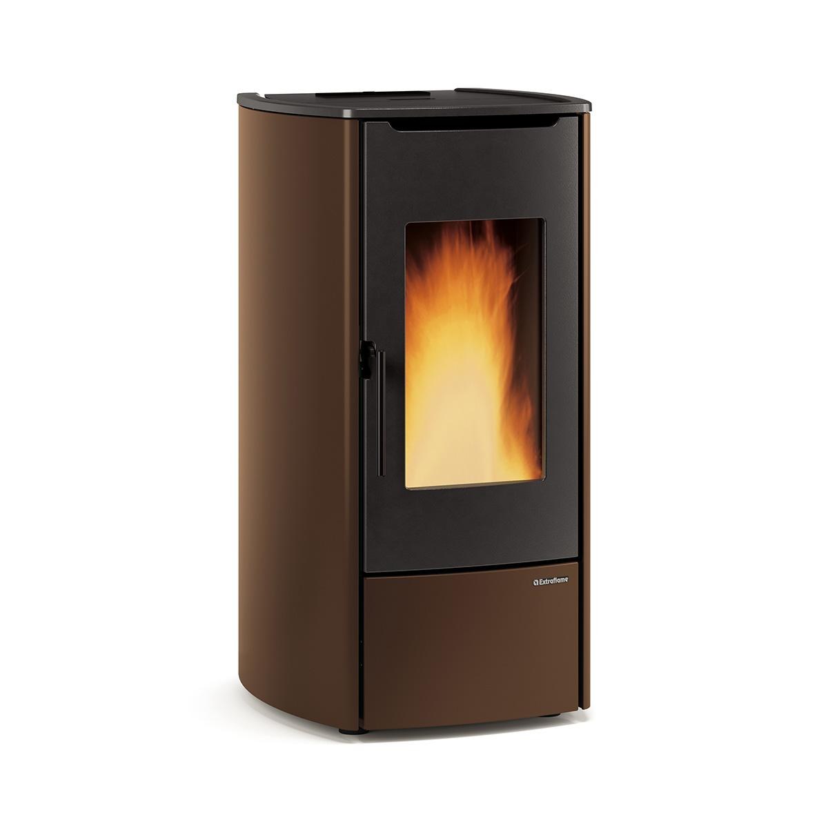 prod_7061817_ofen_de Pelletofen wasserführend Extraflame Marina Idro H11 mit 14,8 kW - Verkleidung: bronze – Bild 1