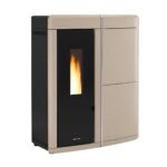 Pelletofen wasserführend Extraflame Evolution Line Evelyne Idro 2.0 mit 18 kW - Verkleidung: taupe