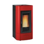 Pelletofen wasserführend Extraflame Evolution Line Isidora Idro H23 5.0 Evo mit 25,8 kW - Verkleidung: bordeaux