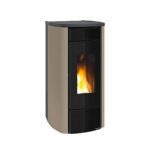 Pelletofen wasserführend Extraflame Evolution Line Miriana Idro H16 mit 18,4 kW - Verkleidung: taupe matt