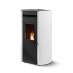 Pelletofen Palazzetti Ecofire Flo TC 6, 6 kW - Ausführung: Stahl Weiß