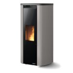 Pelletofen Palazzetti Ecofire Theo TC 9, 9kW - Ausführung: Stahl Taubengrau