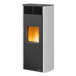 Pelletofen Palazzetti Clelia TC 9 Pro 2, 9 kW - Ausführung: Stahl Weiß