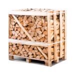 Halbe Palette kammergetrocknetes gespalten Esche Brennholz 25cm